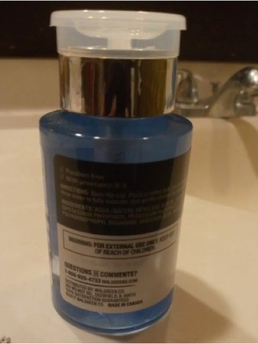 Walgreens Oil Free Makeup Remover  5.8 Fl OZ
